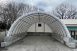 38'Wx60'Lx19'H wall mount hoop shed
